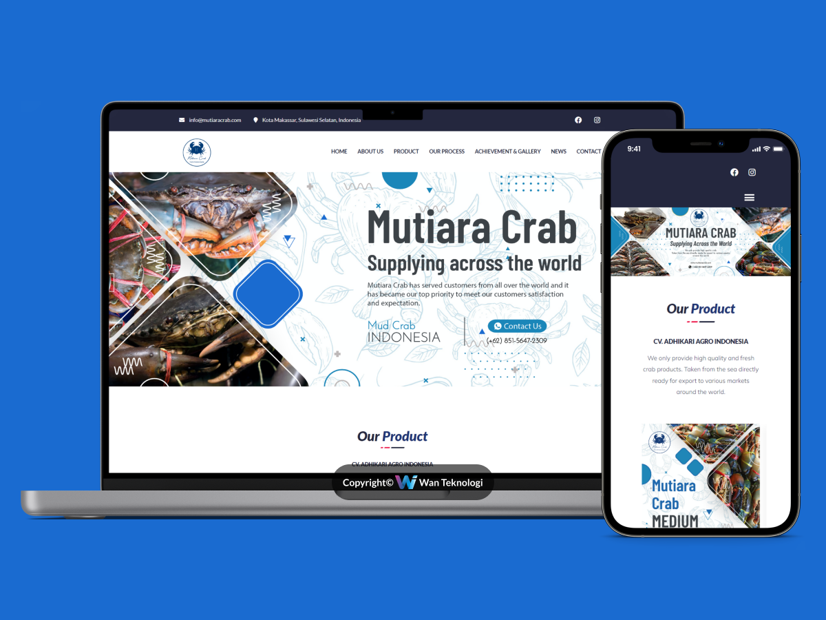 Website Eksportir Mutiara Crab